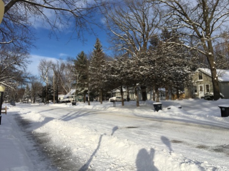 winter street view